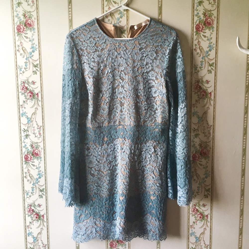 WAYF Bell Sleeved Dream Lover Lacey Cocktail Dress